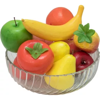 Mélange de fruits artificiels EUROPALMS en filet, 12 pièces, polyéthylène, multicolore, décoratif 83309211