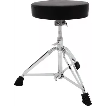 Siège de batterie DIMAVERY DT-80, assise ronde, hauteur réglable 480-600 mm, trépied doublement renforcé, noir 26031100