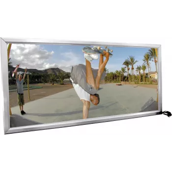 EUROPALMS Mur publicitaire lumineux, aluminium, 1x2m, LED, argent 83331754