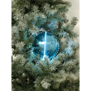 Boule de neige LED EUROPALMS 15 cm, Ice Blue 83501241