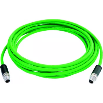 TELEGÄRTNER câble patch Ethernet industriel M12 codé X Cat.6A, 3 m, PUR, vert
