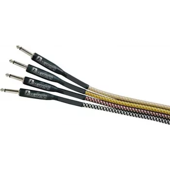 DIMAVERY câble d'instrument 3 m noir/argent fiches jack TS nickelées 26300051