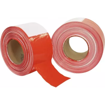 Ruban de balisage rouge/blanc 500 m x 75 mm (3000596K)
