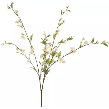 EUROPALMS branche de cerisier en fleurs artificielle, blanche, 60 cm 82530565