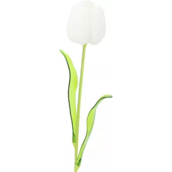 EUROPALMS Crystal Tulip fleur artificielle, blanche, 61 cm, lot de 12 (82600204)