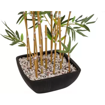 EUROPALMS bambou artificiel dans coupelle décorative, 150 cm 82509262