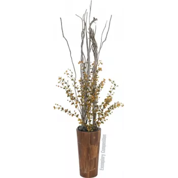 EUROPALMS branche d'eucalyptus artificielle, vert jaune, 110 cm 82505622