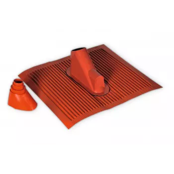 TechniSat ensemble de tuiles de toit en aluminium, rouge brique avec passe-câble en caoutchouc (0000/1719)