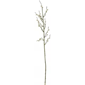 EUROPALMS branche de baies dorées scintillantes, 85 cm, lot de 3 (83500441)