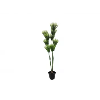 Plante artificielle Papyrus EUROPALMS, 150 cm, verte, en pot noir 82600223