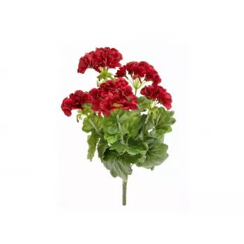Géranium artificiel EUROPALMS, rouge foncé, 42 cm 82600112