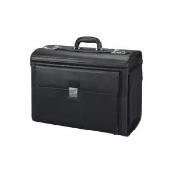 Sacoche pour ordinateur portable Alassio Vicenza 45047 JÜSCHA 15,6 pouces noire en similicuir