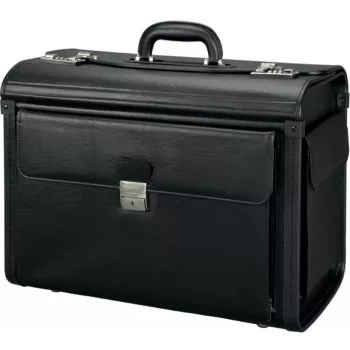 Sacoche pour ordinateur portable Alassio Vicenza 45047 JÜSCHA 15,6 pouces noire en similicuir