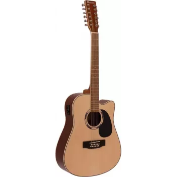 Guitare western acoustique 12 cordes DIMAVERY DR-612, naturelle 26231281