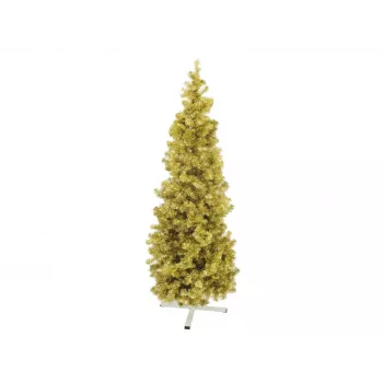 Sapin de Noël artificiel EUROPALMS FUTURA, doré métallisé, 210 cm 83500555