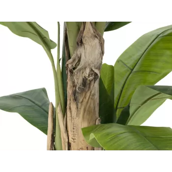 Bananier artificiel EUROPALMS, 170 cm, feuilles vertes, pot noir 82509539