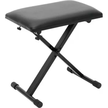 Banc de clavier pliable Dimavery KEB-1, réglable en hauteur, rembourré, noir