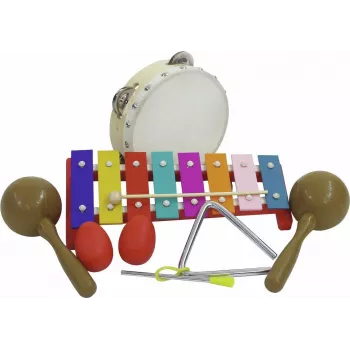 Ensemble de percussions Dimavery Percussion-Set III multicolore 26056620