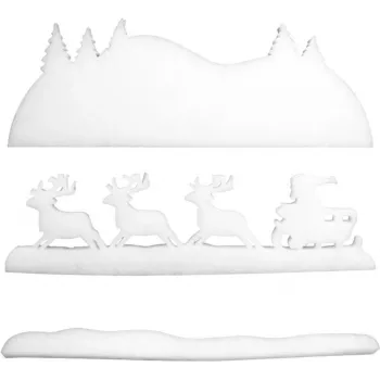 Tapis de neige paysage d'hiver EUROPALMS, ignifuge B1 (83501600)