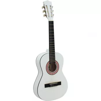 Dimavery AC-303 Guitare classique 1/2 blanche - corps en tilleul, diapason 535 mm