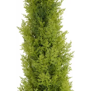 EUROPALMS Cyprès de Leyland plante artificielle, 120 cm, feuillage vert, pot noir 82606964
