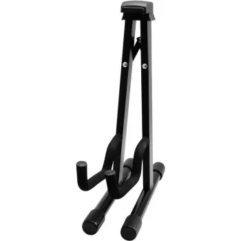 Dimavery Support de guitare A-frame pour guitares acoustiques, électriques et basses – acier pliable avec rembourrage en mousse, noir 26348048