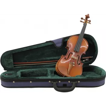 Dimavery violon 1/4 avec archet et étui - placage d'érable, vernis naturel