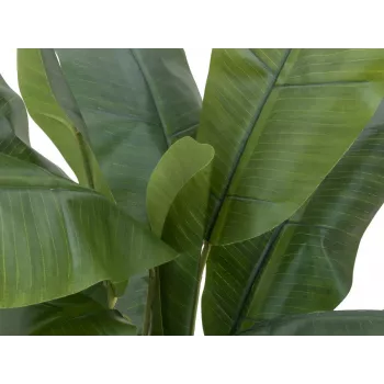 EUROPALMS bananier artificiel, 120 cm, feuilles vertes réalistes, pot noir 82509537