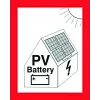 CIMCO panneau de protection incendie pour installations photovoltaïques avec stockage sur batterie, film autocollant, 105 x 148 mm, rouge/blanc/noir 182798