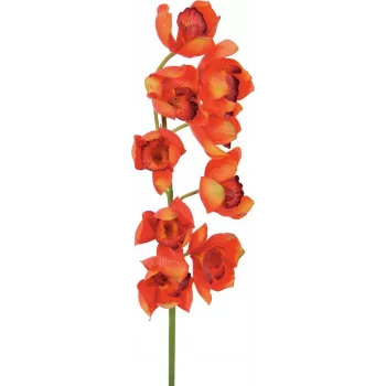EUROPALMS branche de cymbidium, artificielle, rouge, 90 cm (82530315)
