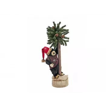 EUROPALMS ours de Noël avec sapin, 105 cm 83314804