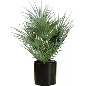 Palmier éventail artificiel EUROPALMS en pot, 55 cm 82509401