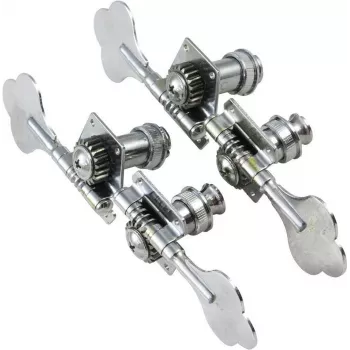 DIMAVERY mécaniques pour guitares basses électriques style JB (ensemble de 4, chrome) 26300212