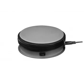 Europalms plateau tournant électrique Ø 15 cm argent - capacité de charge jusqu'à 5 kg, 2,4 tr/min (50701190)
