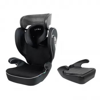 Petex Basic 1500 Child Booster Seat Black HDPE ECE R129 i-Size 100-150 cm Forward-Facing