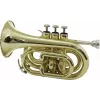 DIMAVERY TP-300 trompette de poche en si bémol, laque dorée 26503720