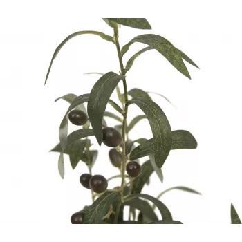 EUROPALMS Olivier artificiel, 68 cm, feuilles vertes, pot noir 82506421
