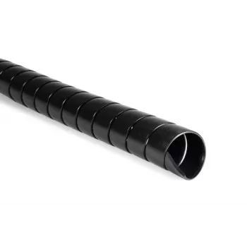 Gaine spirale HellermannTyton SPF-35-PP-BK, polypropylène, noire, faisceau 30-200 mm, 25 m 162-20350