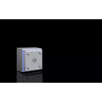 Rittal HD boîtier pour bouton-poussoir, acier inoxydable 1.4301, mono-trou, IP69/IP69K, montage mural, brossé 1681600
