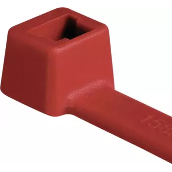 HellermannTyton T80R-N66-RD-C1 attache-câble standard, 210 mm x 4,6 mm, rouge, 100 pièces 116-08012