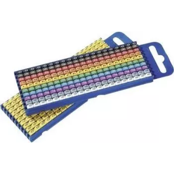HellermannTyton 561-02100 clips de câble autocollants, multicolores, 200 pièces