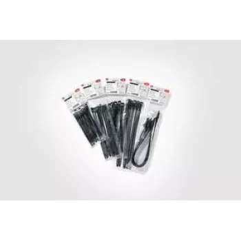 HellermannTyton SOFTFIX attache-câble réutilisable 180 mm x 7 mm noire, pack de 16 (115-07190)