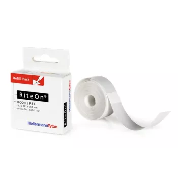 Étiquettes vinyle blanc pour transfert thermique HellermannTyton RO201REF-1401-WH-1401-CL/WH 14x14mm 200 pièces (550-14014)