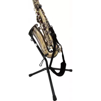 DIMAVERY sangle de cou pour saxophone, sangle en nylon réglable, crochet pivotant en métal, noire 26600436