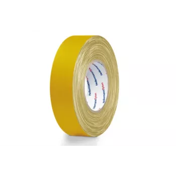Hellermann Tyton HTAPE-TEX-19x50 Yellow Textile Tape 19 mm x 50 m 712-00502