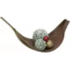 Décoration boule de pin floquée EUROPALMS, 15 cm, verte avec finition neige blanche 83500303