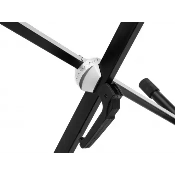 Support de clavier Dimavery SVT-1 en X, fermeture à pince, hauteur réglable, charge 20 kg, noir