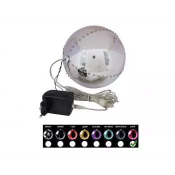 Boule de neige LED EUROPALMS 15 cm, rose 83501246