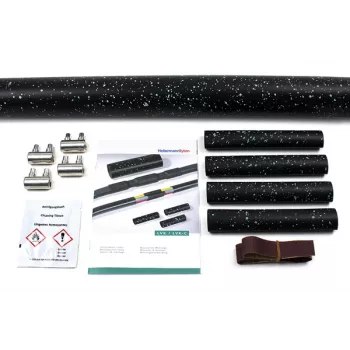 Gaine thermorétractable HellermannTyton LVK-C-5x1.5-16, noire, polyoléfine, 4:1, 48 mm/12 mm, 450 mm 380-04014