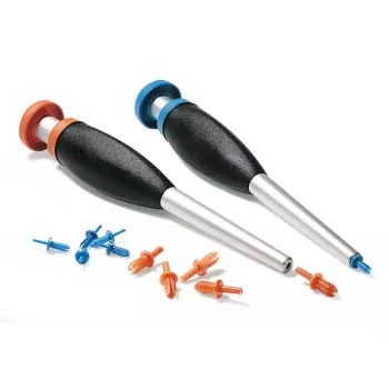 Pince à rivets manuelle HellermannTyton HTWD-RT4 pour rivets en plastique, bleu 181-41542